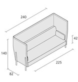 Alias Alias Eleven high back akoestische driezits bank