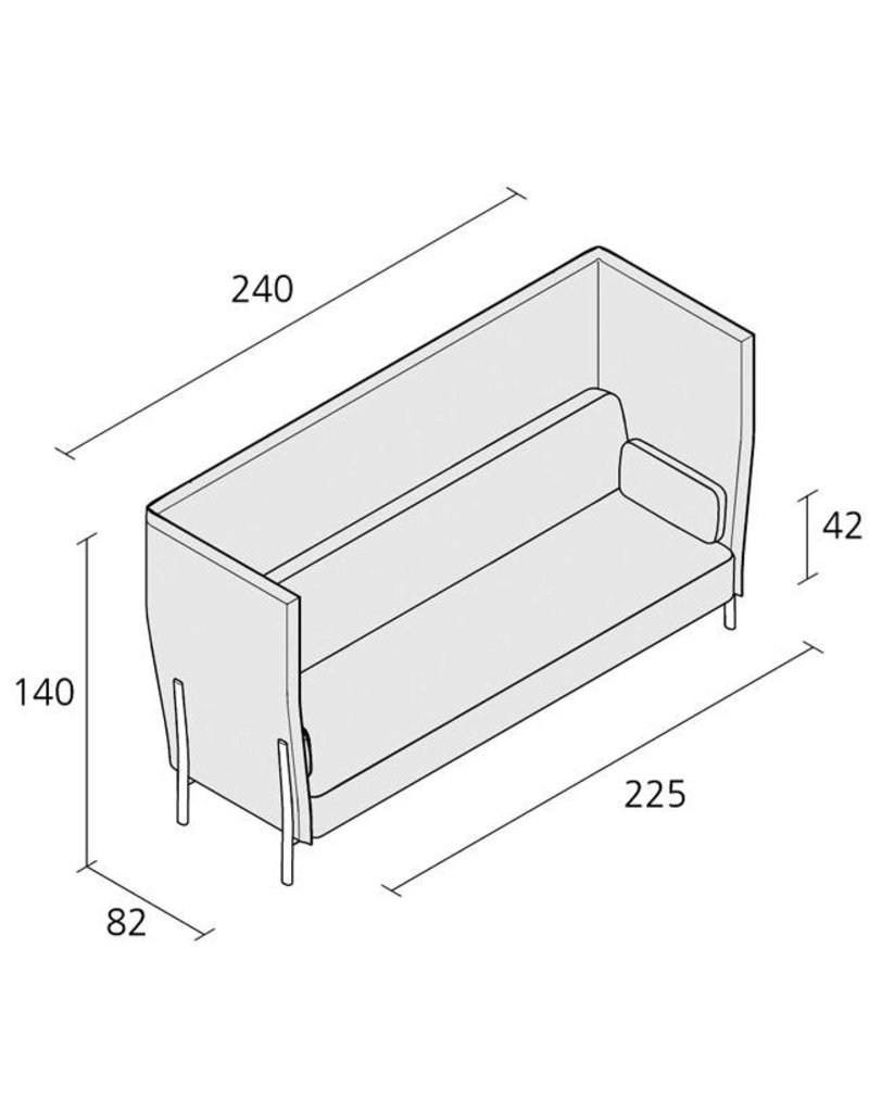 Alias Alias Eleven high back akoestische driezits bank