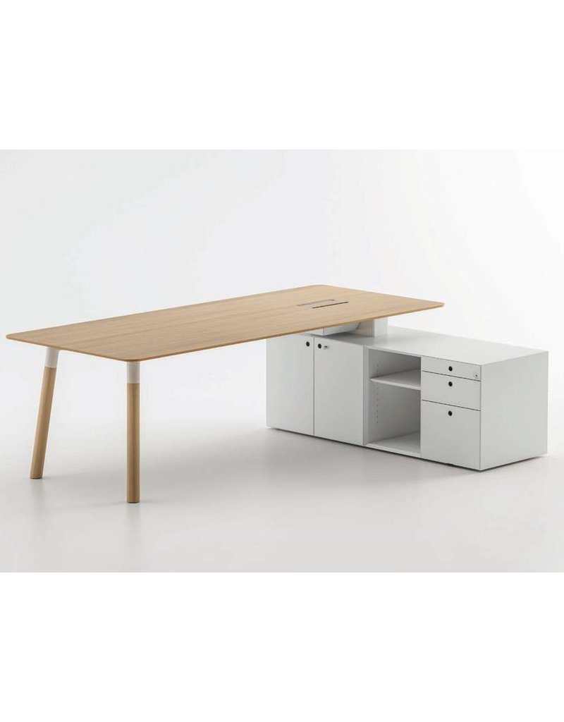 Lagere school Beoefend ONWAAR Fantoni Woods management bureau met vast dressoir - Design Online Meubels