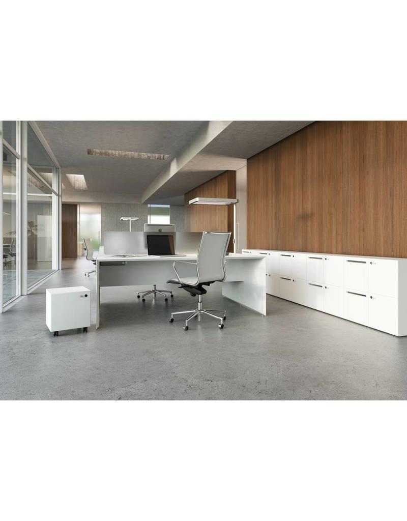 Kenia vreemd tweeling Fantoni Quaranta5 bureau 90cm diep - Design Online Meubels