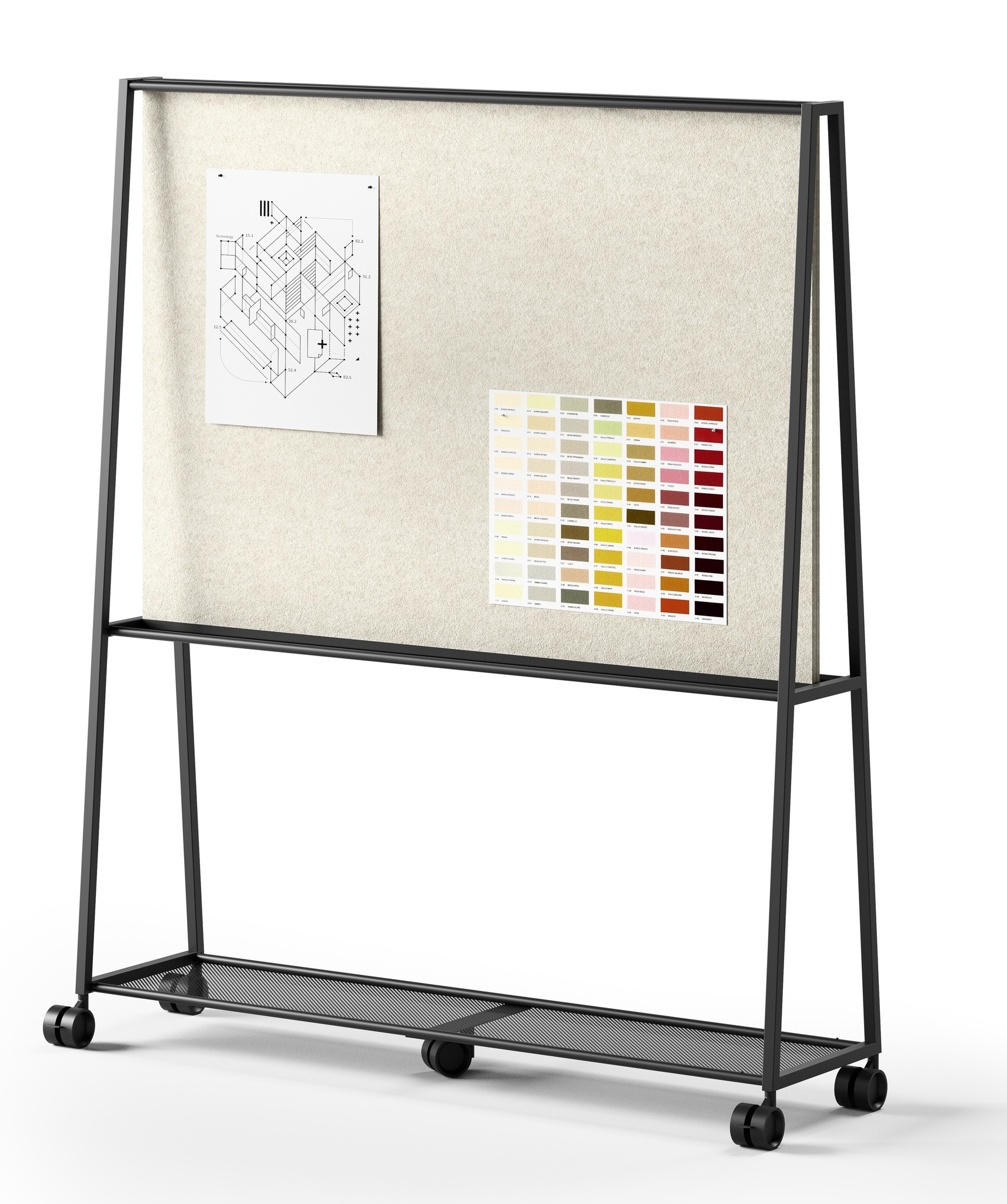 Fantoni Atelier mobiel prikbord - Design Online Meubels