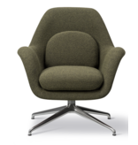 Fredericia Fredericia Swoon Lounge Petit fauteuil Swivel Base