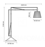 Flos Flos Superarchimoon staande lamp / vloerlamp (214cm hoog)