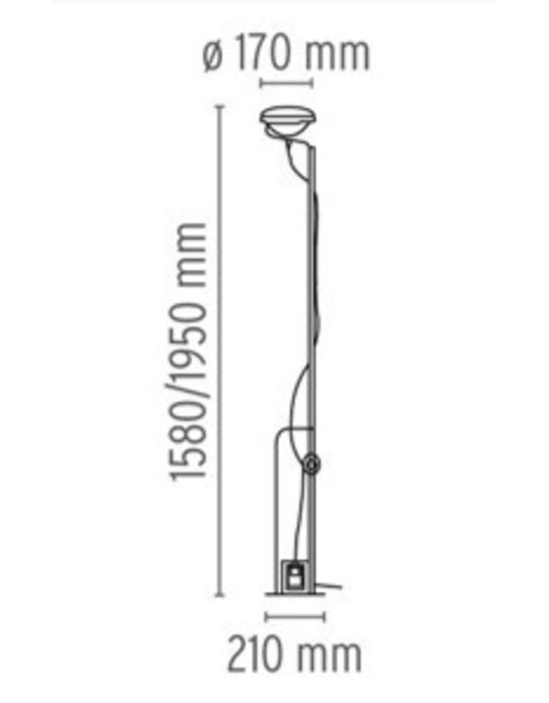 Flos Flos Toio staande lamp, hoogte 195 cm