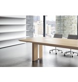 Fantoni Fantoni Multipliceo vergadertafel rechthoekig 300cm in echt houtfineer