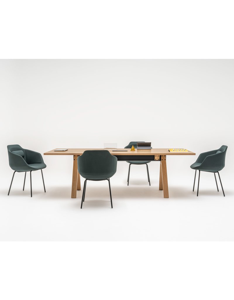 MDD MDD Viga modulaire meetingtafel met fineer blad