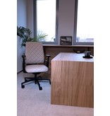 Klöber Klober Connex leren bureaustoel met diamant stiksel