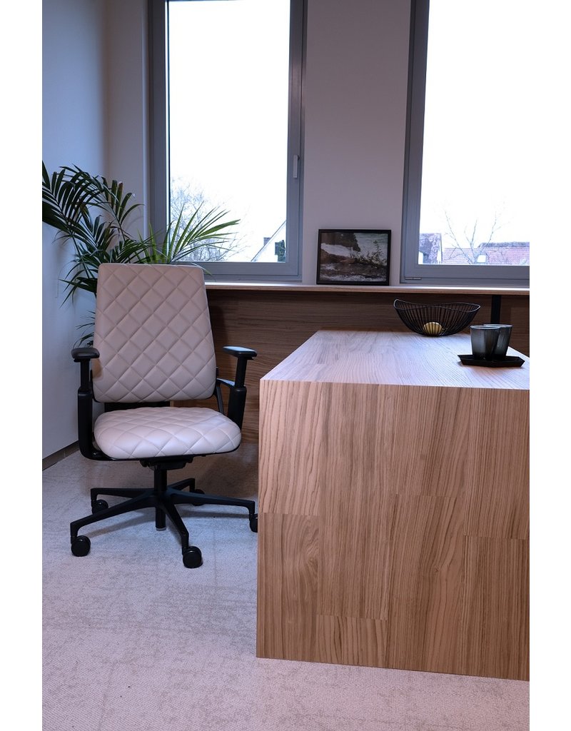 Klöber Klober Connex leren bureaustoel met diamant stiksel