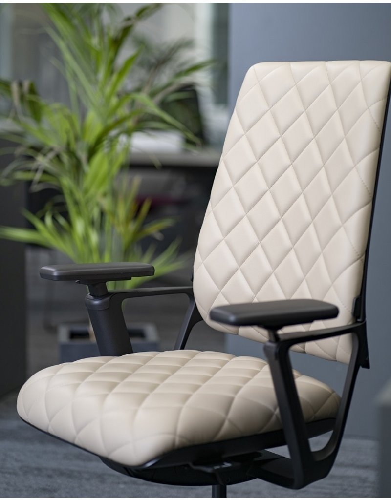 Klöber Klober Connex leren bureaustoel met diamant stiksel