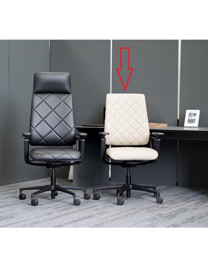 Klöber Klober Connex leren bureaustoel met diamant stiksel