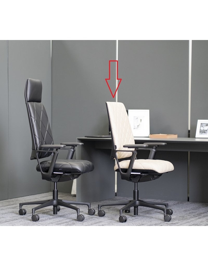 Klöber Klober Connex leren bureaustoel met diamant stiksel