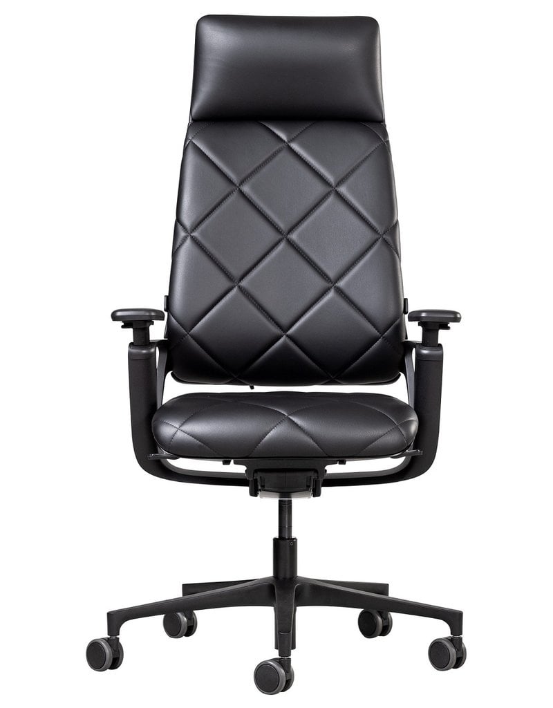 Klöber Klober Connex hoge leren bureaustoel met diamant stiksel