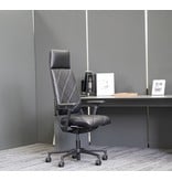 Klöber Klober Connex hoge leren bureaustoel met diamant stiksel