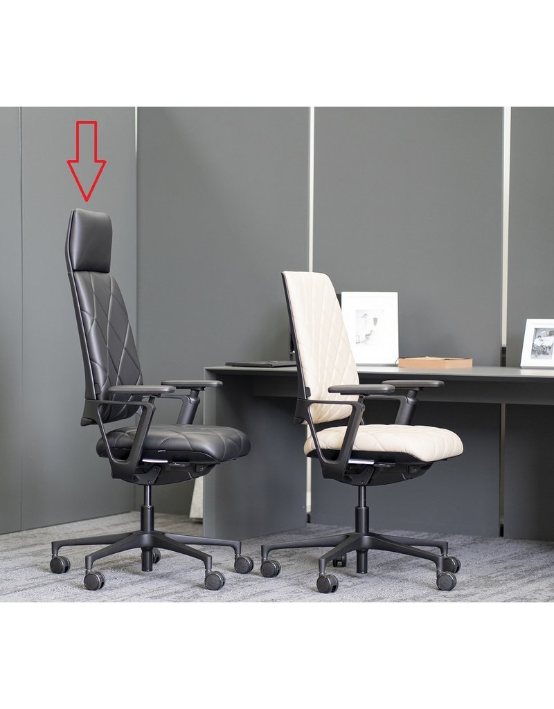 Klöber Klober Connex hoge leren bureaustoel met diamant stiksel