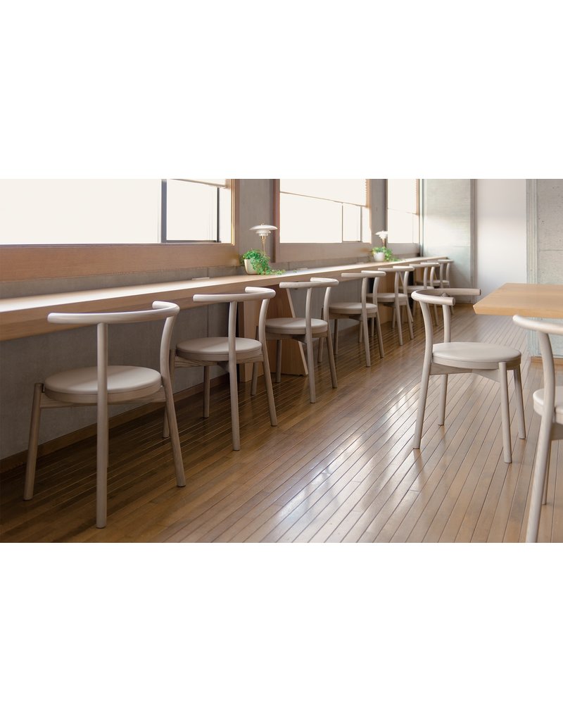 CondeHouse Conde House Kotan houten design eetkamer / restaurantstoel met (leren) kussen