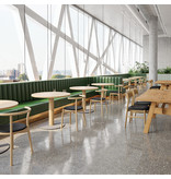 CondeHouse Conde House Kotan houten design eetkamer / restaurantstoel met (leren) kussen