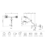 Dataflex Dataflex Viewgo pro monitorarm dubbel