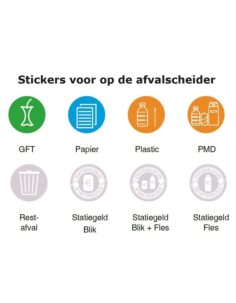 Functionals Functionals Revolved prullenbak voor afvalscheiding