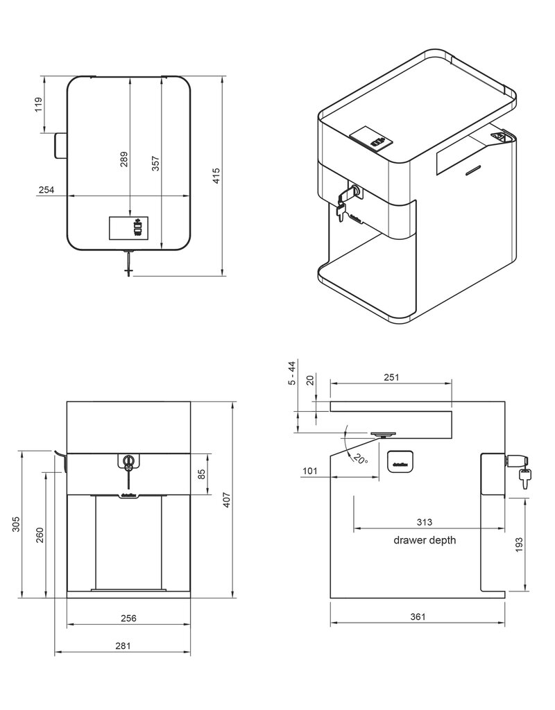 Dataflex Dataflex Bento desktop locker