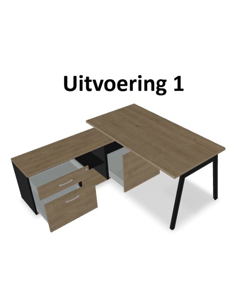 MDD MDD OGI-M bureau met vaste kast