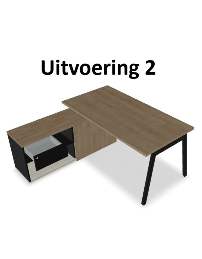 MDD MDD OGI-M bureau met vaste kast