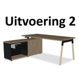MDD MDD OGI-W bureau met vaste kast