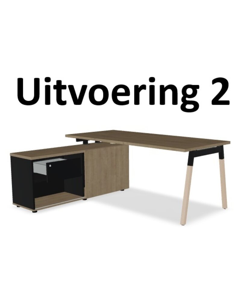 MDD MDD OGI-W bureau met vaste kast