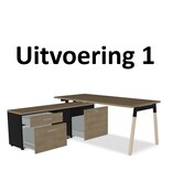 MDD MDD OGI-W bureau met vaste kast