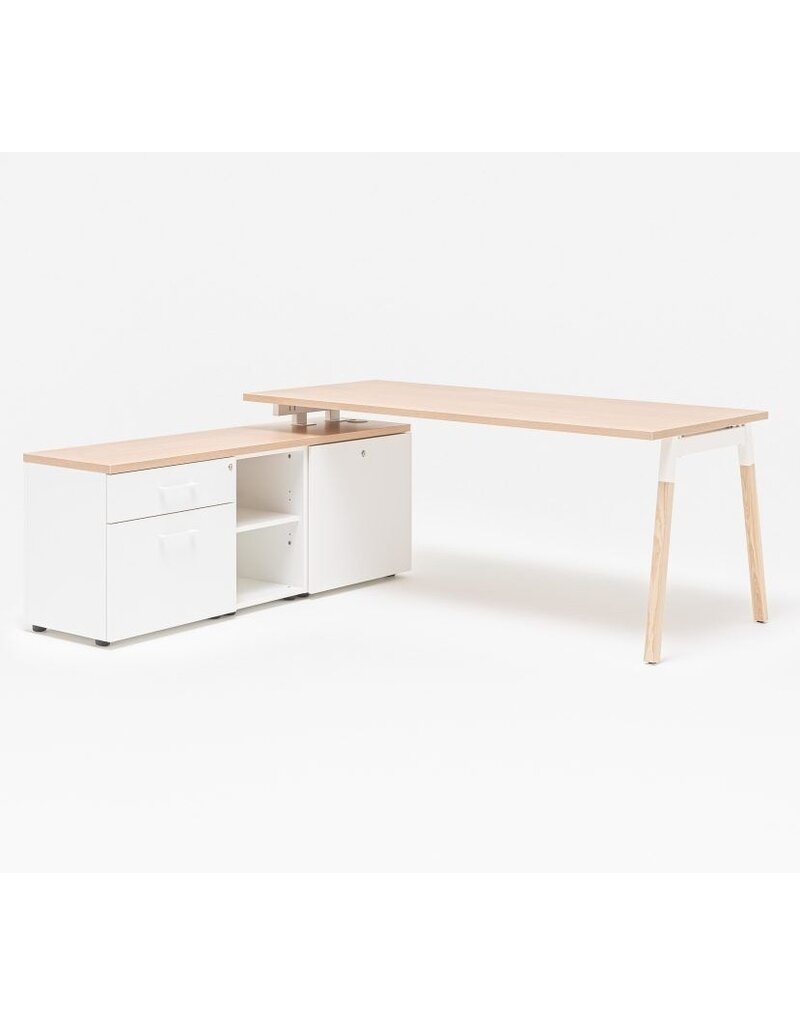 MDD MDD OGI-W bureau met vaste kast