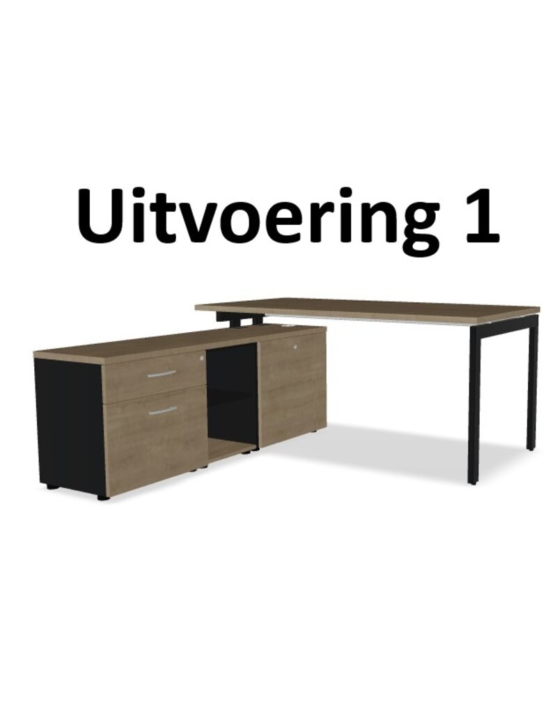 MDD MDD OGI-U bureau met vaste kast