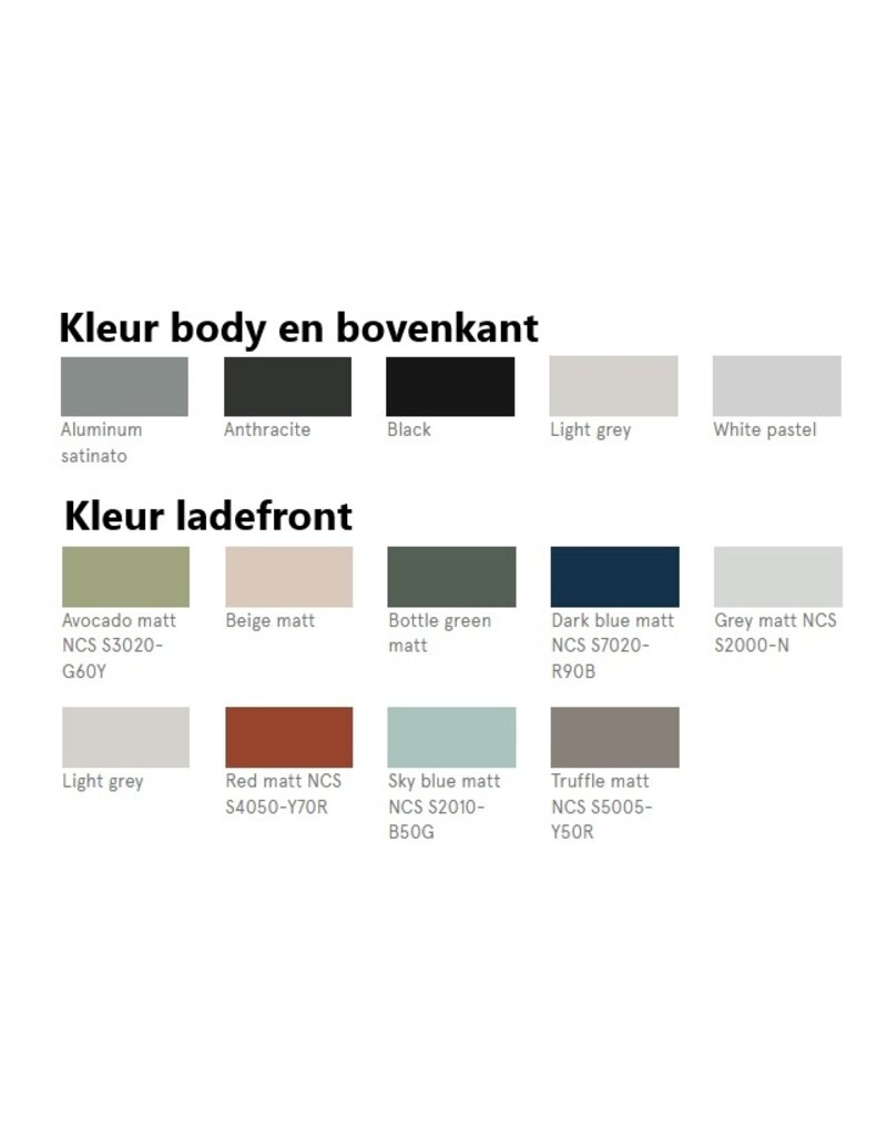 MDD MDD verrijdbare ladeblokken (met of zonder lade voor hangmappen)