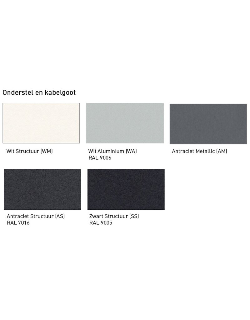 Palmberg Palmberg  Pensum U in hoogte instelbaar bureau