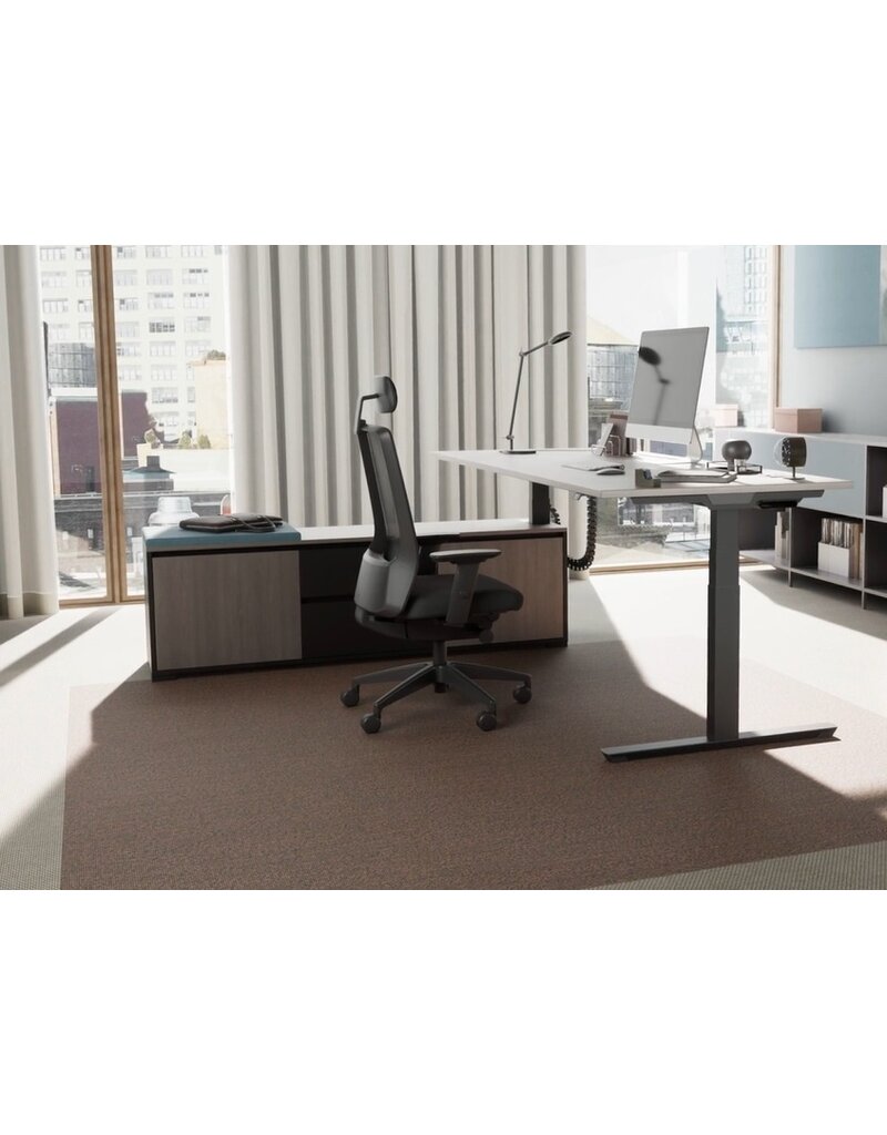 Palmberg Palmberg  Crew T zit-sta bureau met vast dressoir