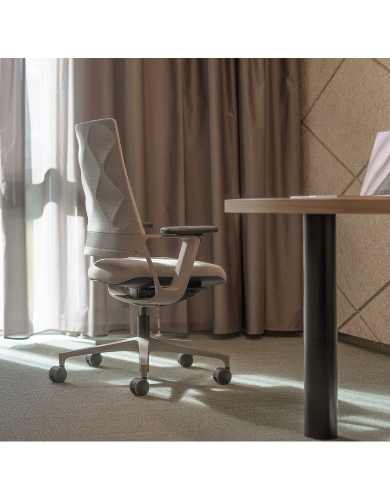 Klöber Klober Connex taupe bureaustoel met netrug