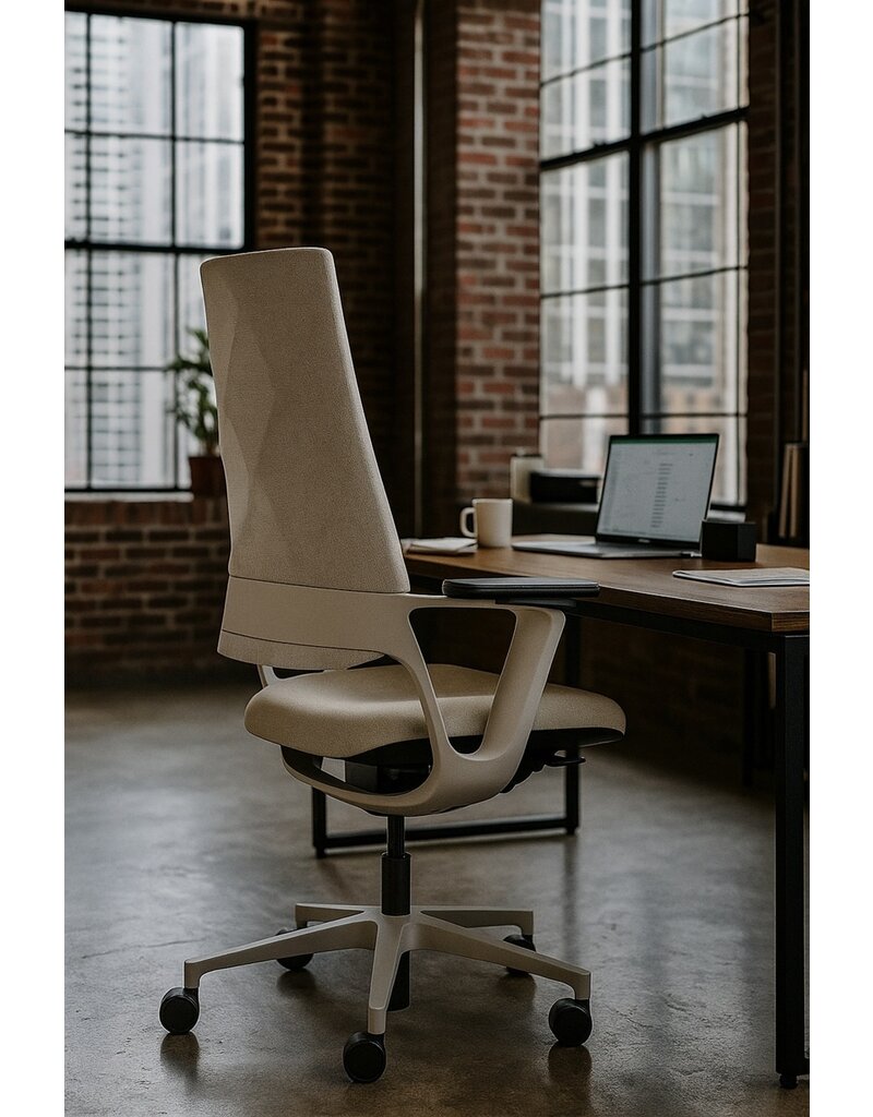 Klöber Klober Connex taupe bureaustoel met netrug