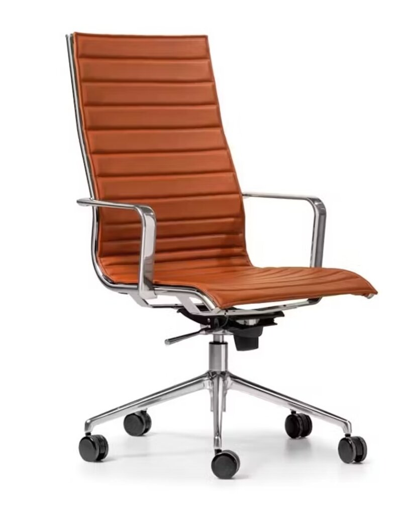 Quinti Quinti Season Slim hoge leren bureaustoel XL