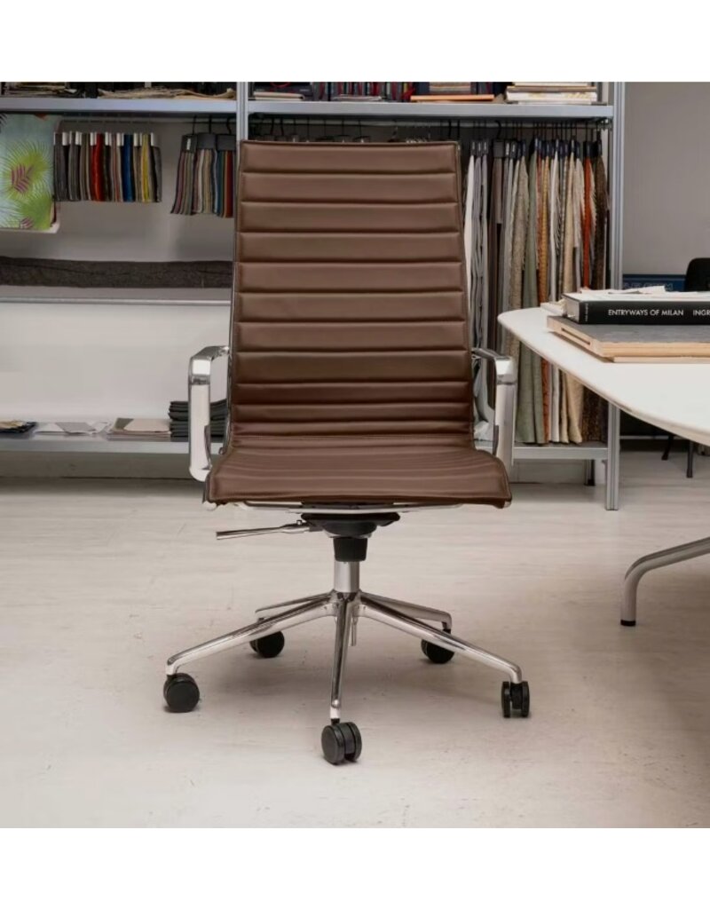 Quinti Quinti Season Slim hoge leren bureaustoel XL