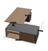 MDD MDD Viga storage bureau (fineer) met ladeblok en dressoir