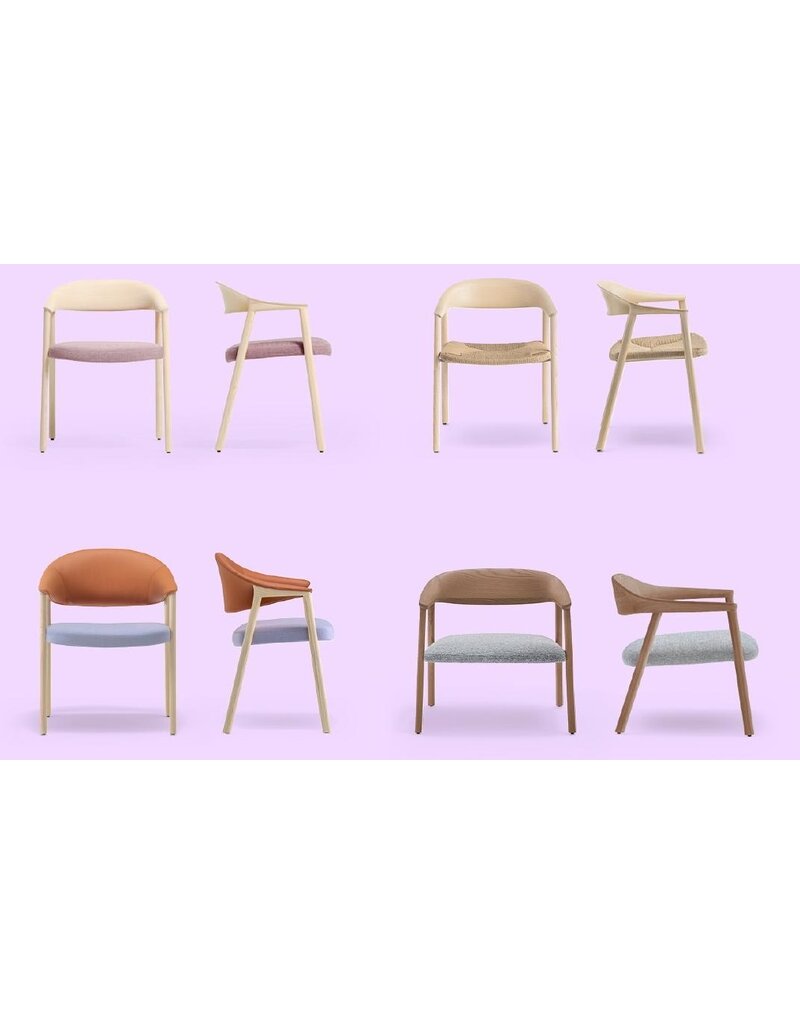 Pedrali Pedrali Héra houten stoel met cellulose touw zitting