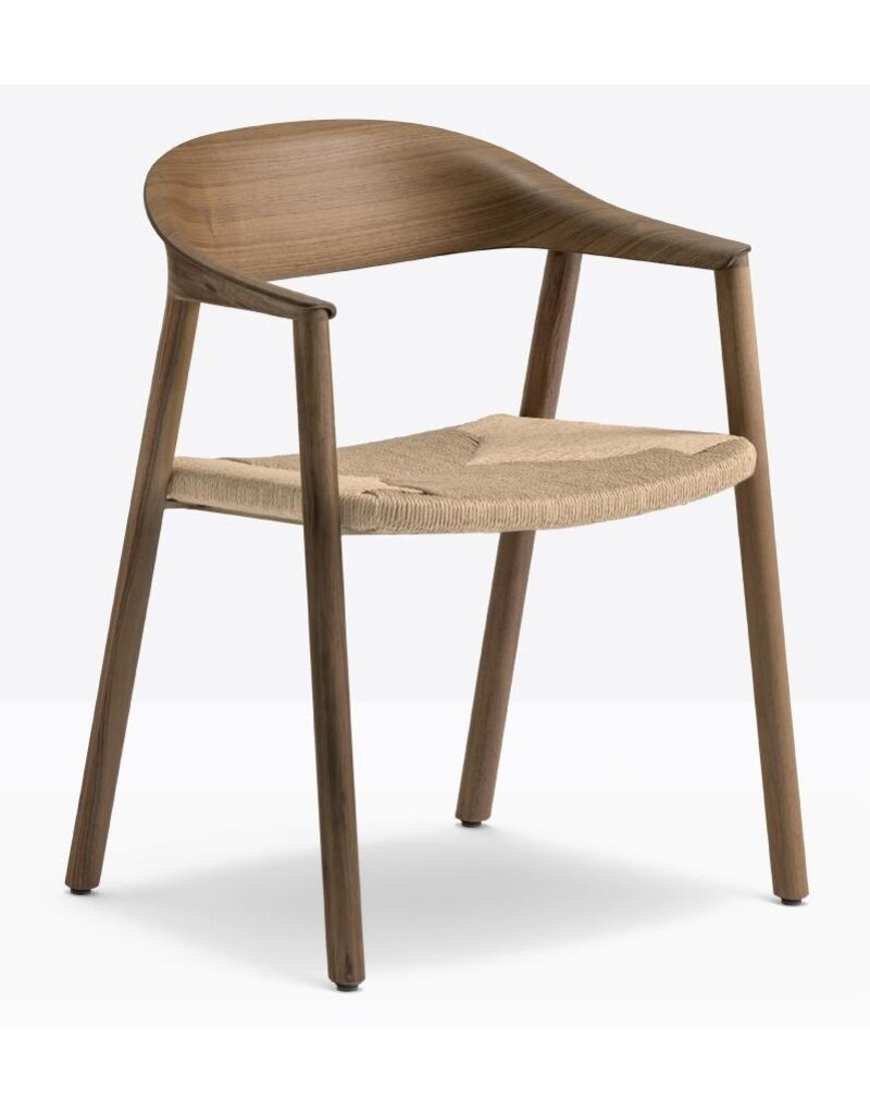 Pedrali Pedrali Héra houten stoel met cellulose touw zitting