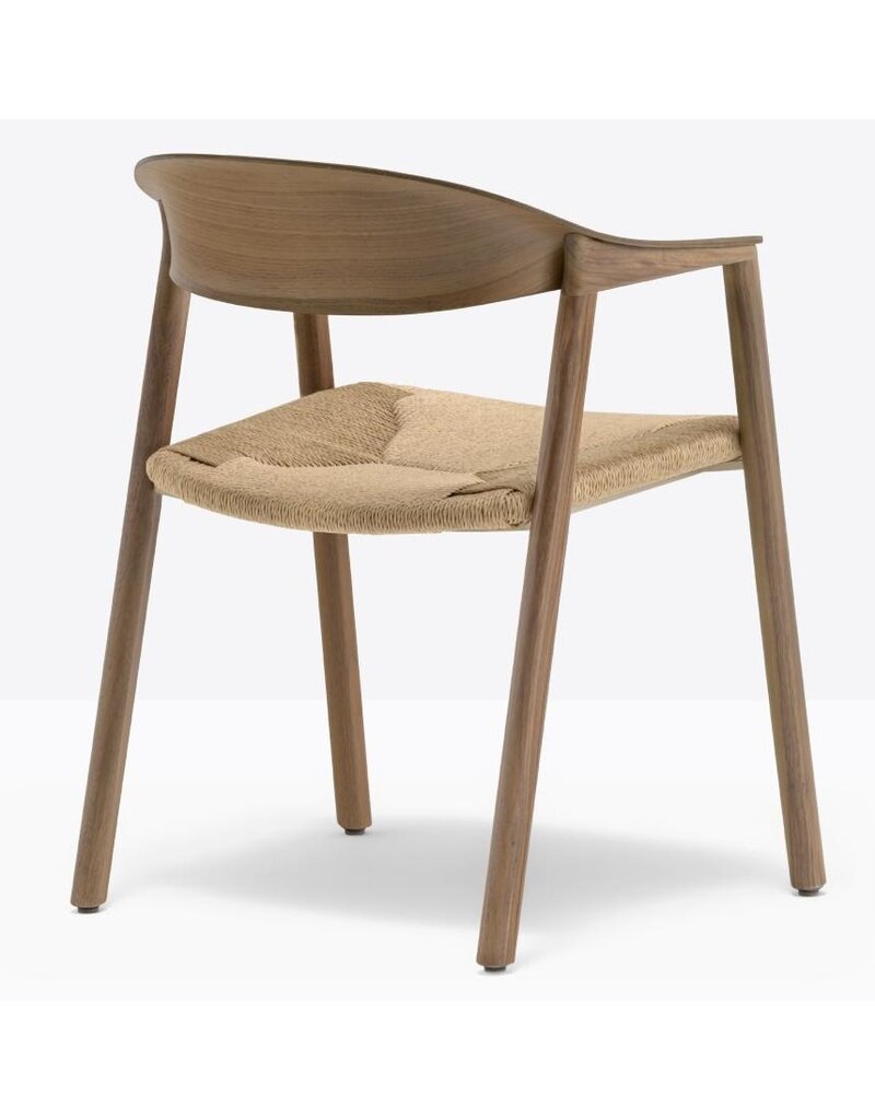 Pedrali Pedrali Héra houten stoel met cellulose touw zitting