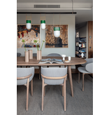 Artisan Artisan Mela houten design eetkamer / restaurantstoel met kussen