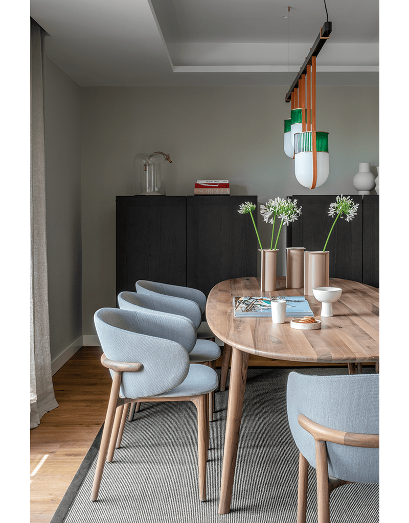 Artisan Artisan Mela houten design eetkamer / restaurantstoel met kussen