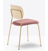 Pedrali Pedrali Jazz houten rugleuning met stoffen zitting