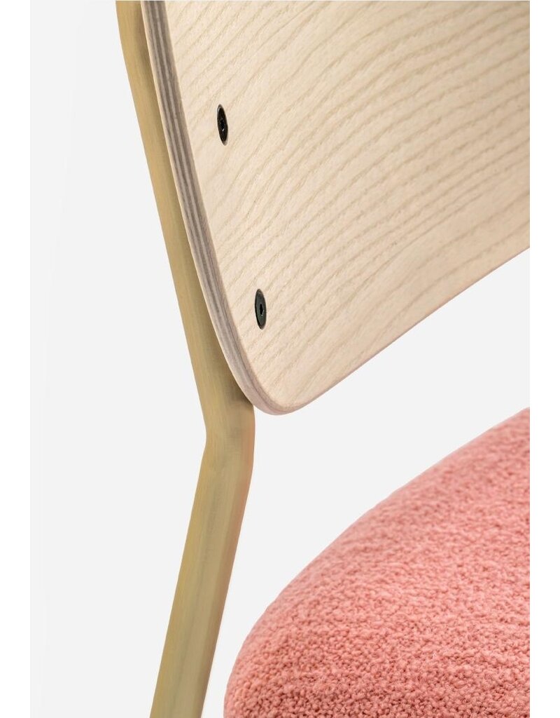 Pedrali Pedrali Jazz houten rugleuning met stoffen zitting