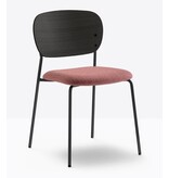 Pedrali Pedrali Jazz houten rugleuning met stoffen zitting