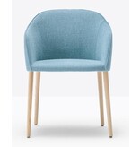 Pedrali Pedrali Laja 2 gestoffeerde fauteuil met houten poten