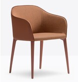 Pedrali Pedrali Laja 2 gestoffeerde fauteuil met aluminium poten