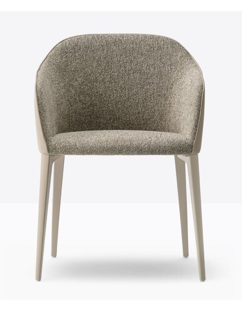 Pedrali Pedrali Laja 2 gestoffeerde fauteuil met aluminium poten