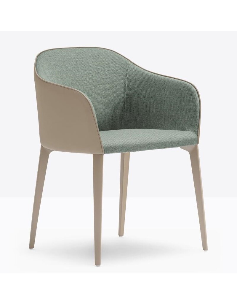 Pedrali Pedrali Laja 2 gestoffeerde fauteuil met aluminium poten